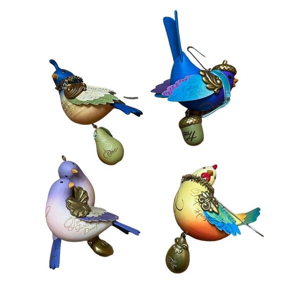 2011-14 Hallmark Keepsake Four Birds Twelve Days of Christmas Ornaments No Boxes - Picture 1 of 13